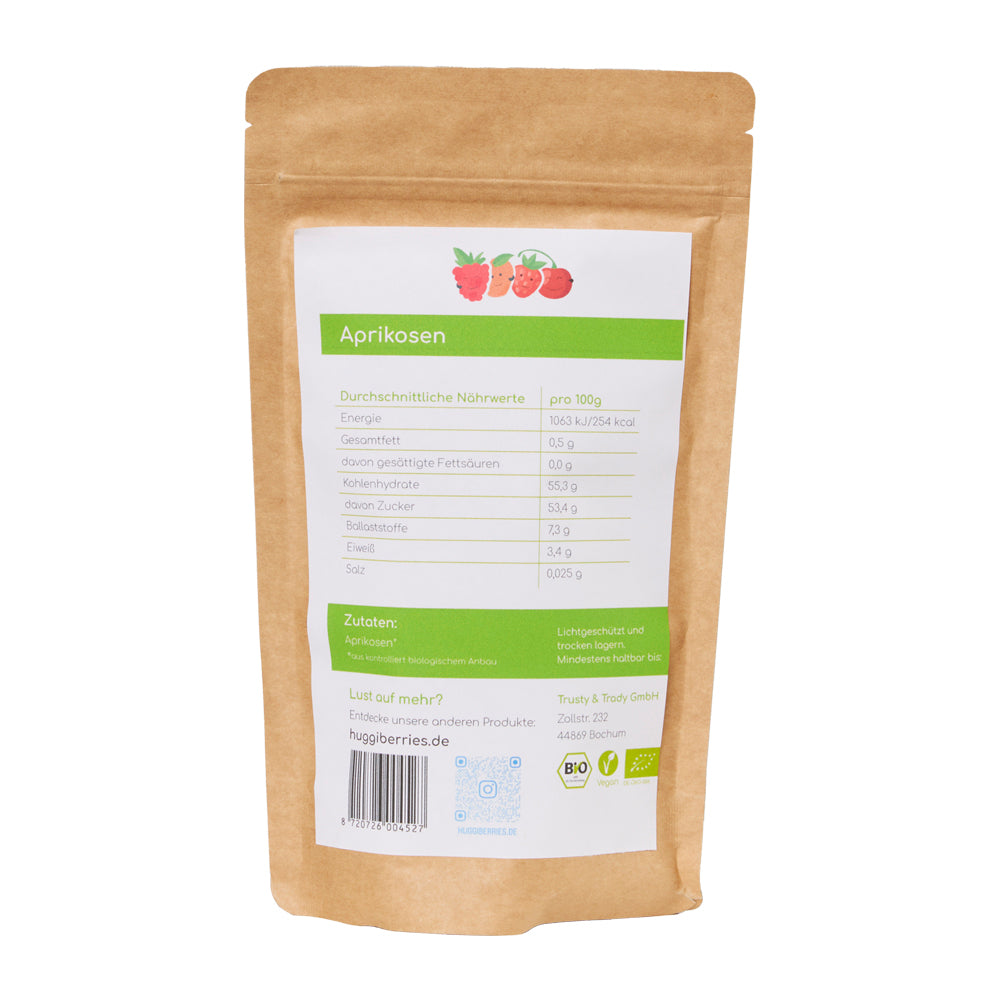 Naturbelassene getrocknete Aprikosen aus der Türkei – Bio-Qualität ohne Zusätze, ballaststoffreich & vegan