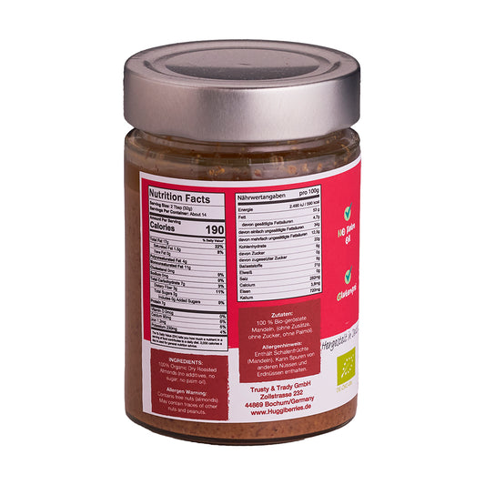 Bio-Mandelmus – nussig-süß, reich an Vitamin E, Magnesium & pflanzlichem Eiweiß, ideal für Aufstriche, Backen & Bowls