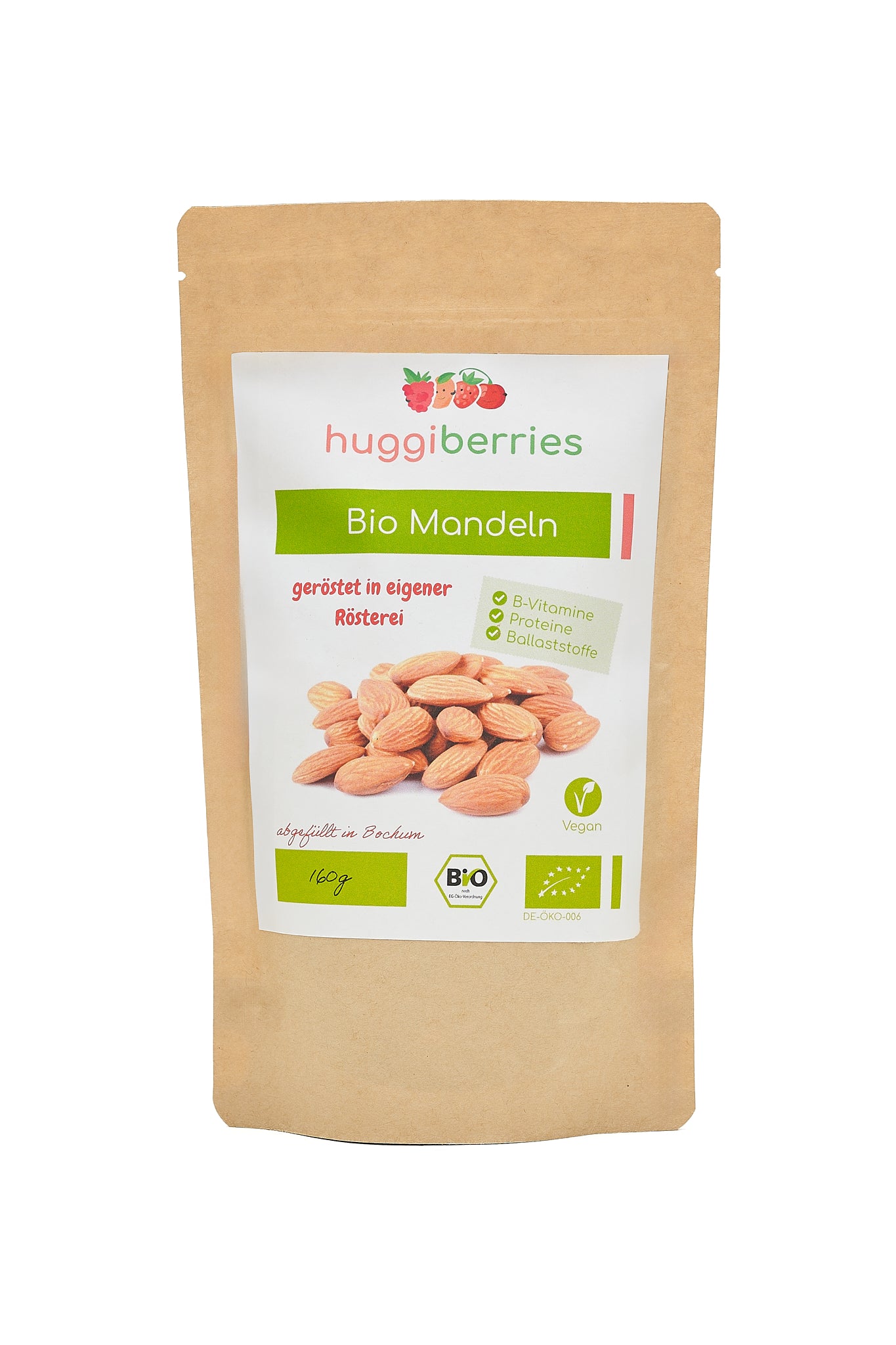 Geröstete Bio-Mandeln 160 g