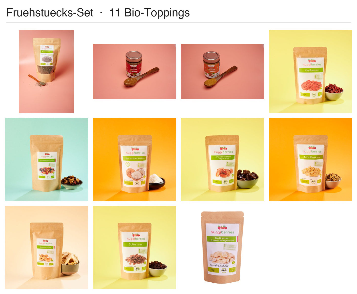 Frühstücks-Set – 11 Bio-Toppings für Müsli & Porridge