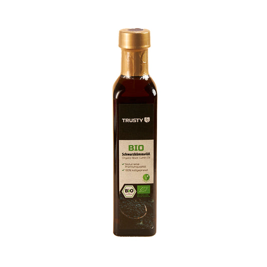 Kaltgepresstes Bio-Schwarzkümmelöl – intensiv im Geschmack, hochwertig für Haut, Haar & Ernährung

