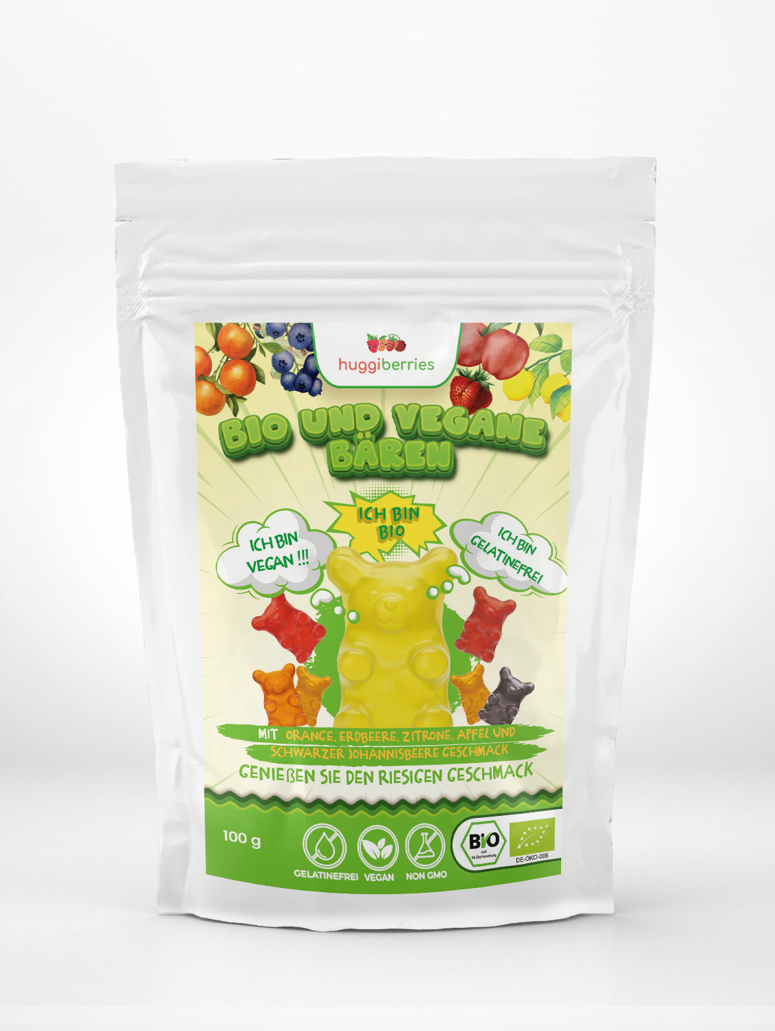 Vegane Gummibärchen aus Fruchtsaft – Bio-Qualität ohne Gelatine, ideal als fruchtiger Snack

