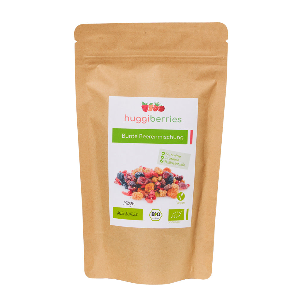 Natürliche Bio-Beerenmischung – getrocknete Beerenvielfalt ohne Zusätze, ideal als Snack oder fürs Müsli

