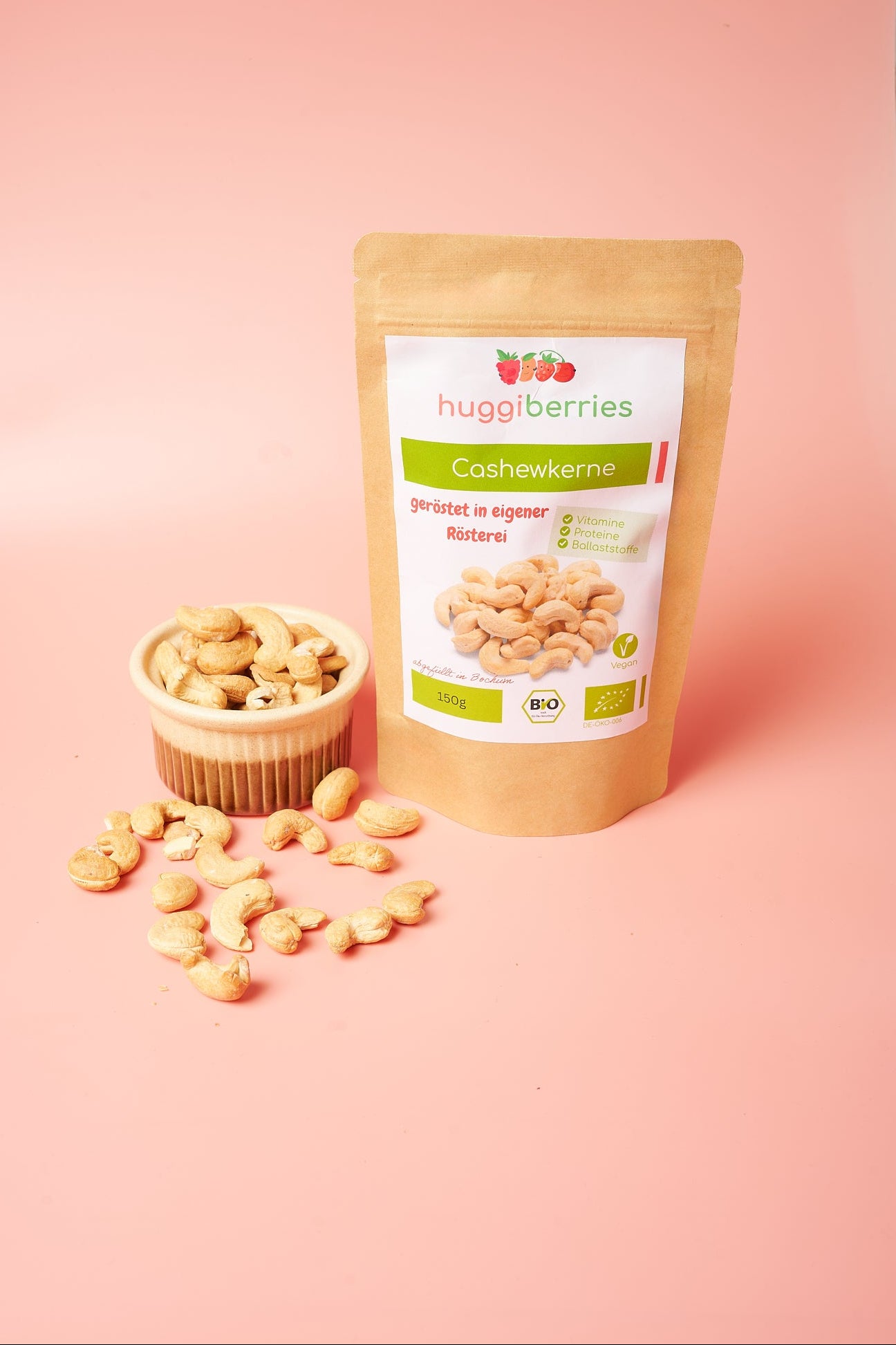 Geröstete Bio Cashewkerne - 150 g