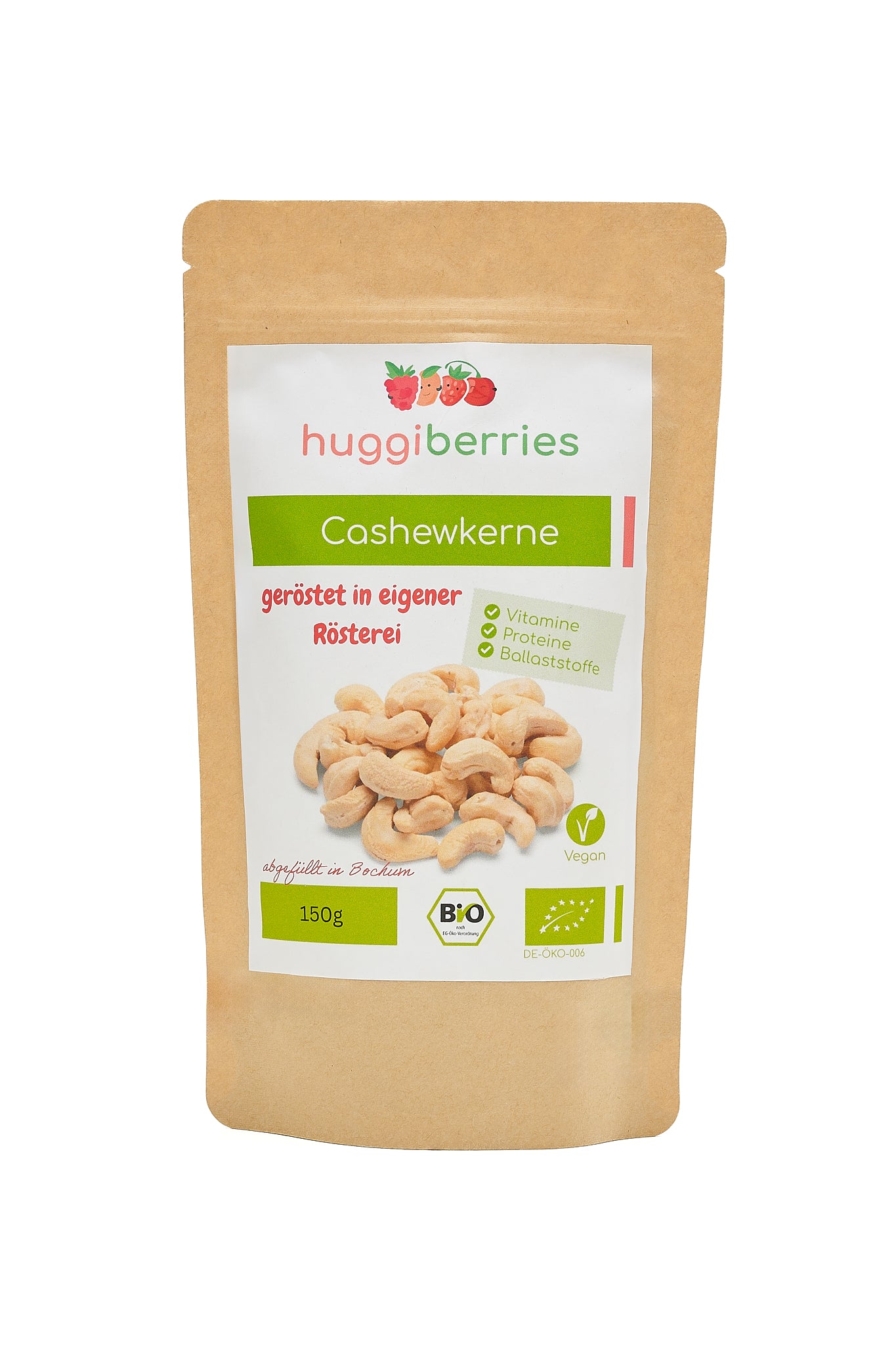 Geröstete Bio Cashewkerne - 150 g