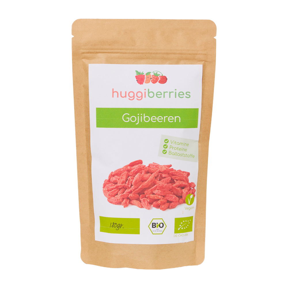 Getrocknete Bio-Goji-Beeren – fruchtig, leicht herb & perfekt für Müsli, Bowls oder als Snack

