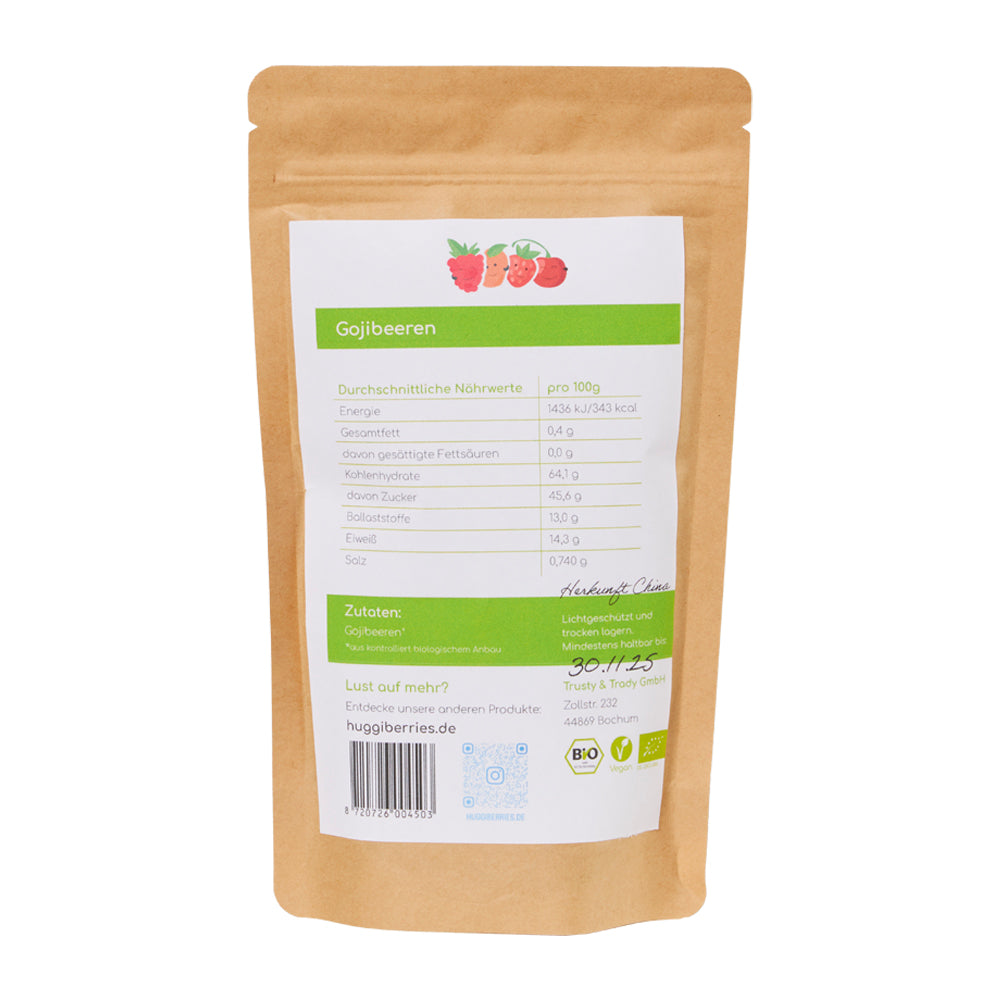 Bio-Goji-Beeren – Superfood voller Antioxidantien, naturbelassen & ideal für vegane Ernährung

