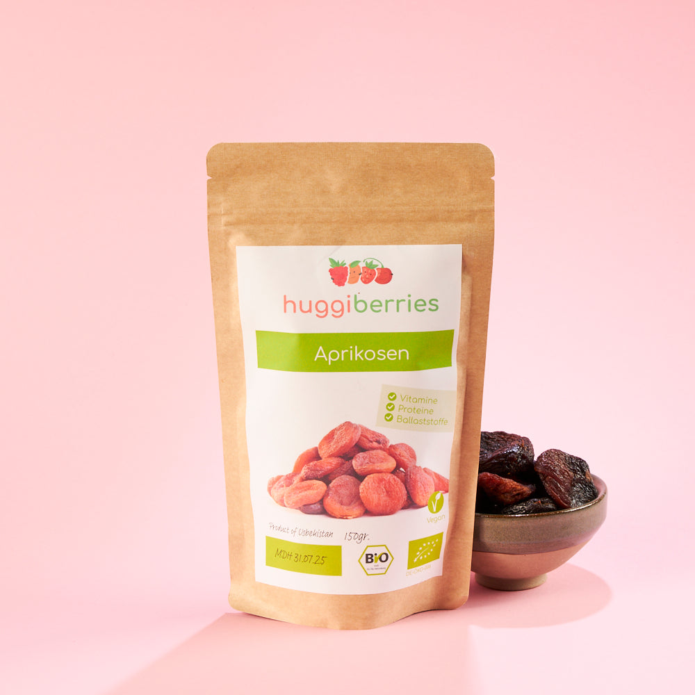 Bio-Aprikosen 150g – naturbelassen, schwefelfrei & vegan, plastikfrei verpackt, aus der Türkei


