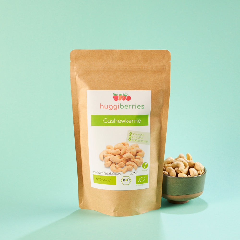 Bio-Cashewkerne naturbelassen 150g – mild-nussig, cremig & plastikfrei verpackt


