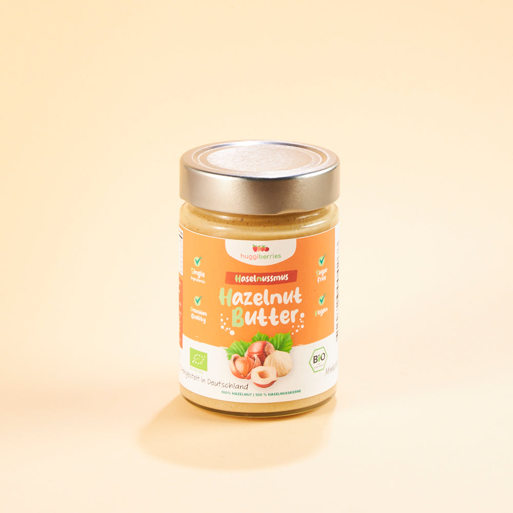 Bio-Haselnussmus 250g – hergestellt in Bochum aus 100 % Haselnüssen, ohne Zucker, Palmöl oder Zusatzstoffe

