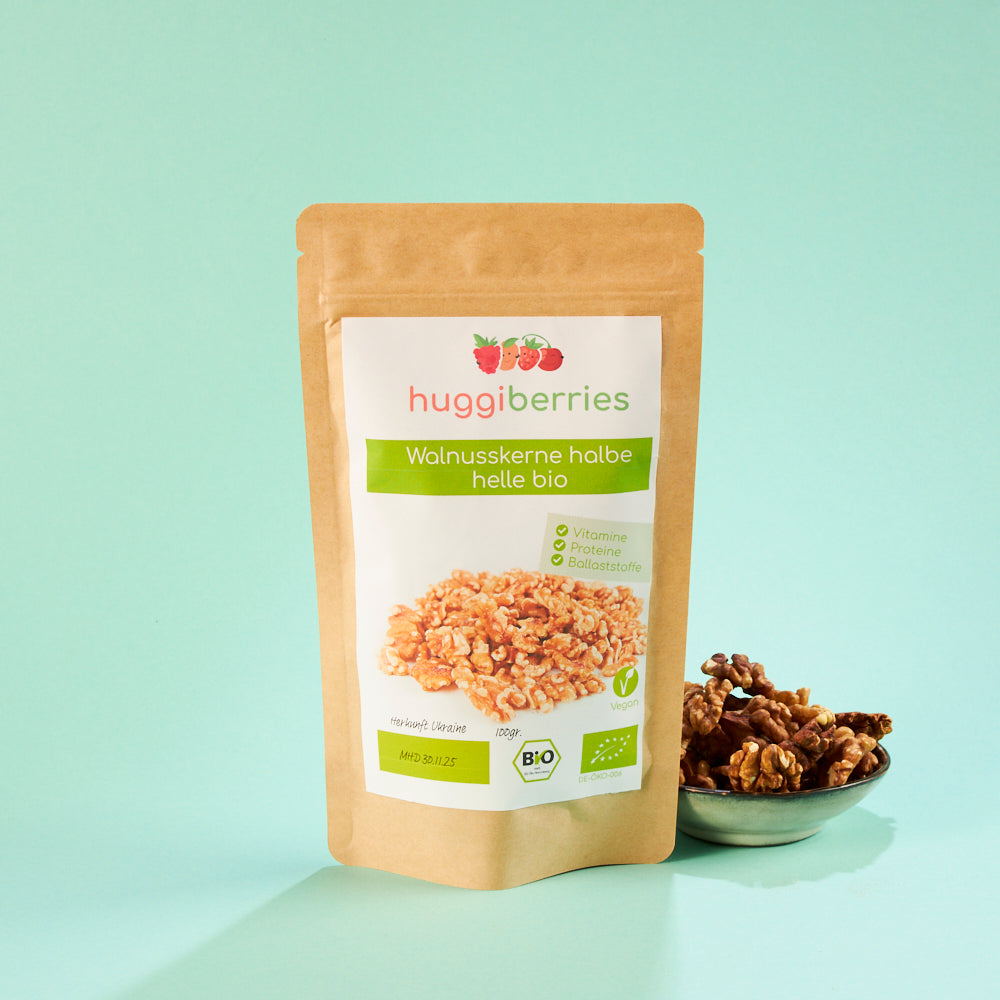 Knackige Bio-Walnüsse – reich an Omega-3-Fettsäuren, ideal als Snack oder fürs Backen

