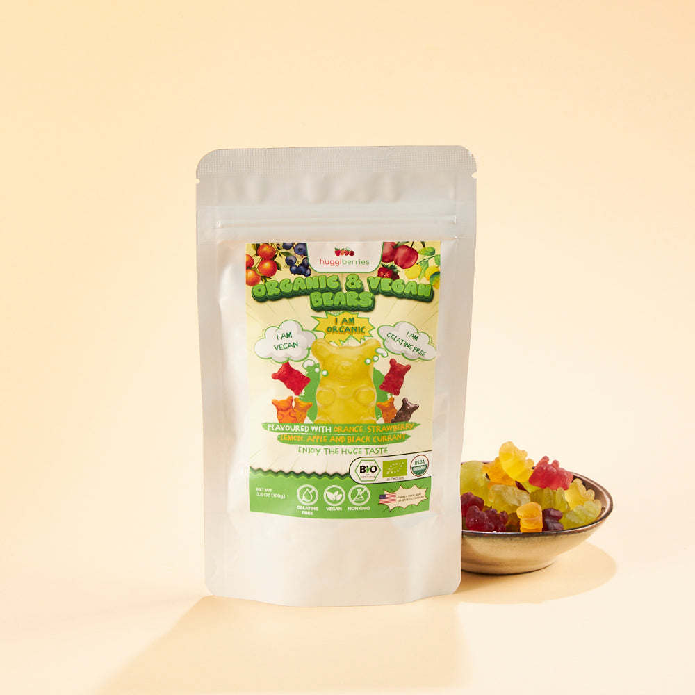 Bio Frucht Gummibärchen 100g – vegan, gelatinefrei & plastikfrei verpackt


