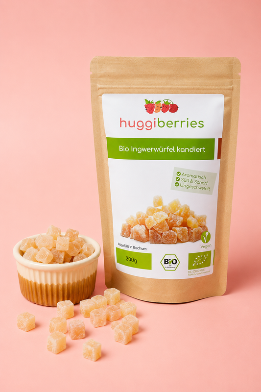 Bio-Ingwerwürfel kristallisiert - 200 g