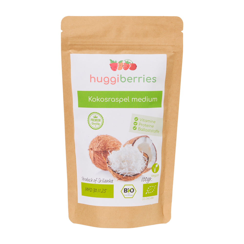 Feinste Bio-Kokosraspeln – naturbelassen, ohne Zuckerzusatz, ideal für Müsli & Backen

