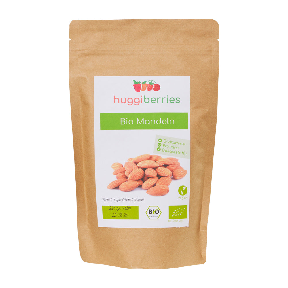 Knackige Bio-Mandeln – ballaststoffreich, proteinreich & ideal für Müsli, Mandelmus oder Backrezepte

