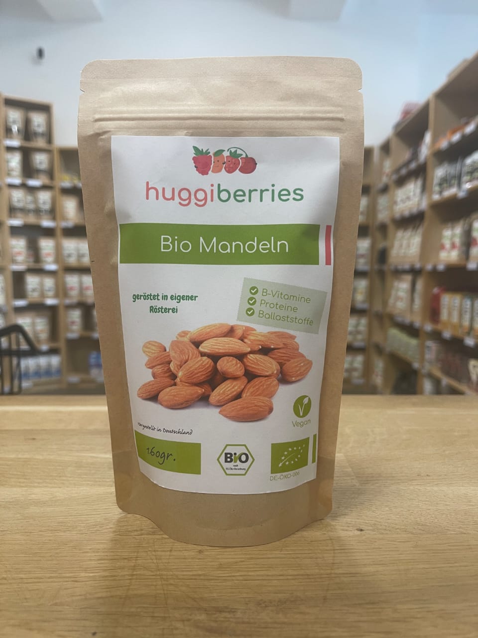 Geröstete Bio-Mandeln 160 g