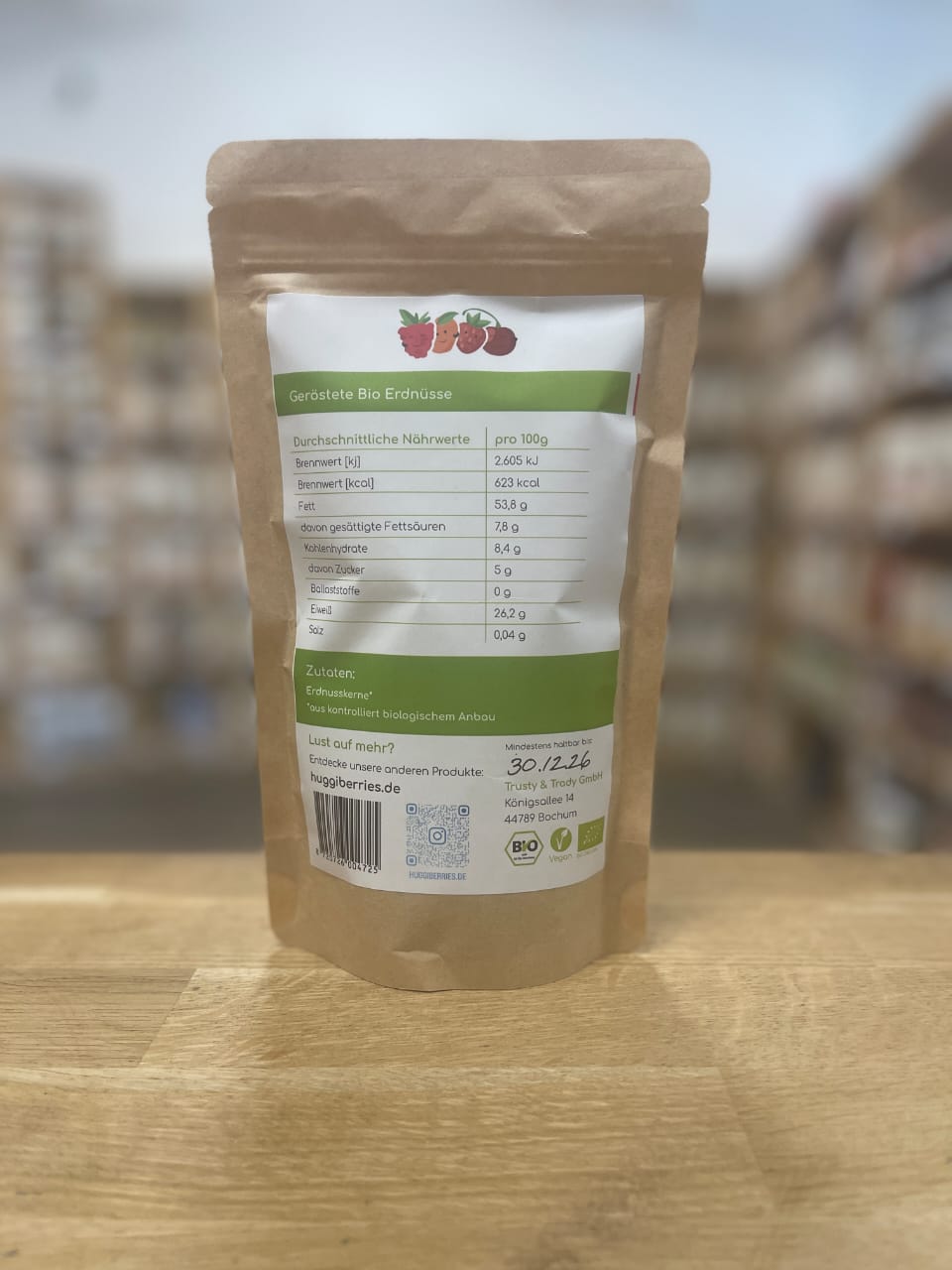 Gerostete Bio-Erdnusse - 200g